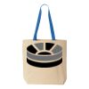 Natural Tote with Contrast-Color Handles Thumbnail