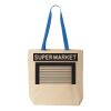 Natural Tote with Contrast-Color Handles Thumbnail