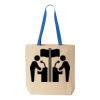 Natural Tote with Contrast-Color Handles Thumbnail