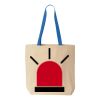Natural Tote with Contrast-Color Handles Thumbnail