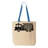 Natural Tote with Contrast-Color Handles Thumbnail