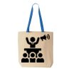 Natural Tote with Contrast-Color Handles Thumbnail