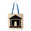 Natural Tote with Contrast-Color Handles Thumbnail