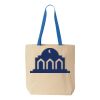 Natural Tote with Contrast-Color Handles Thumbnail