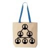 Natural Tote with Contrast-Color Handles Thumbnail