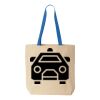 Natural Tote with Contrast-Color Handles Thumbnail