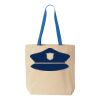 Natural Tote with Contrast-Color Handles Thumbnail