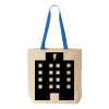 Natural Tote with Contrast-Color Handles Thumbnail