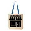 Natural Tote with Contrast-Color Handles Thumbnail