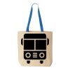 Natural Tote with Contrast-Color Handles Thumbnail