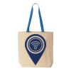 Natural Tote with Contrast-Color Handles Thumbnail