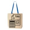 Natural Tote with Contrast-Color Handles Thumbnail