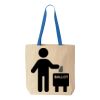 Natural Tote with Contrast-Color Handles Thumbnail
