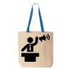 Natural Tote with Contrast-Color Handles Thumbnail