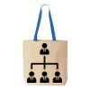 Natural Tote with Contrast-Color Handles Thumbnail