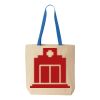 Natural Tote with Contrast-Color Handles Thumbnail