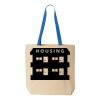Natural Tote with Contrast-Color Handles Thumbnail