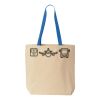 Natural Tote with Contrast-Color Handles Thumbnail