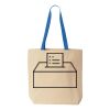 Natural Tote with Contrast-Color Handles Thumbnail