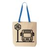 Natural Tote with Contrast-Color Handles Thumbnail