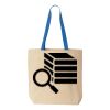 Natural Tote with Contrast-Color Handles Thumbnail