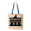 Natural Tote with Contrast-Color Handles Thumbnail
