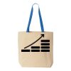 Natural Tote with Contrast-Color Handles Thumbnail