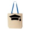 Natural Tote with Contrast-Color Handles Thumbnail