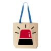 Natural Tote with Contrast-Color Handles Thumbnail