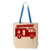 Natural Tote with Contrast-Color Handles Thumbnail