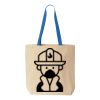 Natural Tote with Contrast-Color Handles Thumbnail