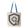 Natural Tote with Contrast-Color Handles Thumbnail
