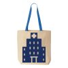 Natural Tote with Contrast-Color Handles Thumbnail