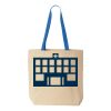 Natural Tote with Contrast-Color Handles Thumbnail