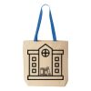Natural Tote with Contrast-Color Handles Thumbnail