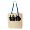 Natural Tote with Contrast-Color Handles Thumbnail