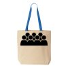 Natural Tote with Contrast-Color Handles Thumbnail