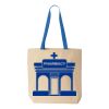 Natural Tote with Contrast-Color Handles Thumbnail
