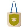 Natural Tote with Contrast-Color Handles Thumbnail