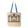 Natural Tote with Contrast-Color Handles Thumbnail