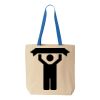 Natural Tote with Contrast-Color Handles Thumbnail
