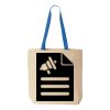 Natural Tote with Contrast-Color Handles Thumbnail