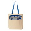 Natural Tote with Contrast-Color Handles Thumbnail