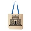 Natural Tote with Contrast-Color Handles Thumbnail