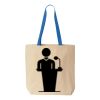 Natural Tote with Contrast-Color Handles Thumbnail