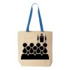 Natural Tote with Contrast-Color Handles Thumbnail