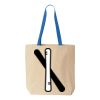 Natural Tote with Contrast-Color Handles Thumbnail