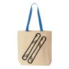 Natural Tote with Contrast-Color Handles Thumbnail