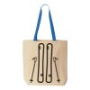 Natural Tote with Contrast-Color Handles Thumbnail